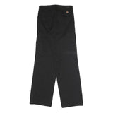 DICKIES Mens Black Regular Fit Straight Leg Trousers W30 L32 Workwear Zip