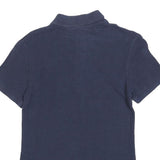 LACOSTE Mens Navy Blue Cotton Blend Short Sleeve Polo Shirt S Classic Fit