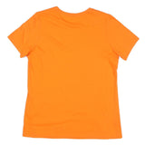 NIKE Womens Orange Cotton Blend T-Shirt L Short Sleeve Crew Neck Sport Style