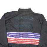 ADIDAS Mens Black Blue & Red Zip Jacket L Polyester Blend Sportswear