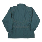 SYSTEM Womens Green Zip Jacket UK 20 Nylon Plain Winter Outdoor Casual