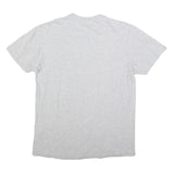 ADIDAS Mens Grey Cotton Blend T-Shirt M Short Sleeve Crew Neck Flag Logo Graphic