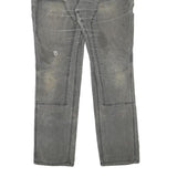 CARHARTT Womens Cotton Blend Grey Slim Slim Fit Straight Leg Trousers W33 L29