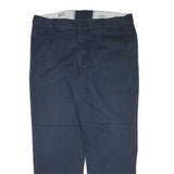 DICKIES Mens Cotton Blend Navy Slim Straight Trousers W40 L31 Workwear Casual