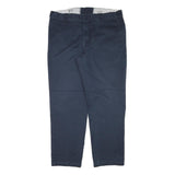 DICKIES Mens Cotton Blend Navy Slim Straight Trousers W40 L31 Workwear Casual