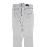 LEVI'S 471 Womens Jeans Pale Grey Slim Skinny Denim W28 L30 Zip Cotton Blend