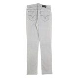 LEVI'S 471 Womens Jeans Pale Grey Slim Skinny Denim W28 L30 Zip Cotton Blend