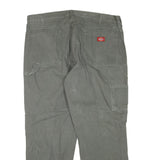 DICKIES Mens Cotton Blend Grey Regular Straight Trousers W40 L30 Workwear Zip