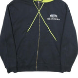 NFL Mens Navy & Lime Seattle Seahawks Full Zip Hoodie L NFL Authentic Cotton