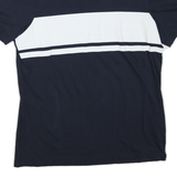 J.CREW Mens Navy Blue & White Graphic Modern T-Shirt M Short Sleeve Crew Neck