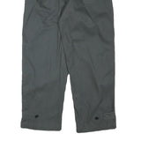 Mens Cotton Blend Relaxed Grey Trousers W29 L26 Button Closure Casual Workwear