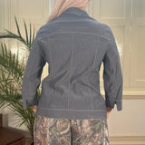 Cellophane Short Sleeve Shirt - Large Grey Viscose Blend