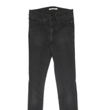 LEVI'S Womens Slim Black Denim Raw Slim Skinny Jeans W27 L31