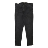 LEVI'S Womens Black Slim Skinny Denim Jeans W31 L27 Distressed Details