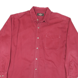AMERICAN OUTPOST Mens Red Plain Shirt XL Casual Button Down Cotton Blend