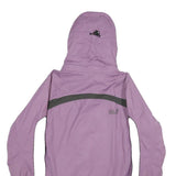 JACK WOLFSKIN Womens Purple & Grey Outdoor Jacket UK 16 Polyamide Zip Hooded