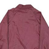 ATHLETIC WORKS Womens Maroon Jacket L Polyester Blend Button Closure Retro Style