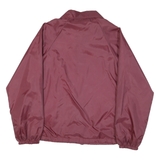 ATHLETIC WORKS Womens Maroon Jacket L Polyester Blend Button Closure Retro Style