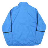 NIKE Mens Blue Jacket L Polyester Blend Plain Zip Sportswear Lightweight