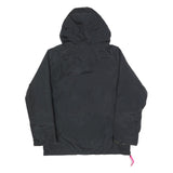 COLUMBIA Mens Black Neon Yellow Hooded Outdoor Jacket S Polyester Blend Zip