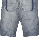 BRAGG Mens Shorts Blue Denim XL W34 Casual Cotton Blend Relaxed Fit