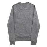 KENZO Womens Grey Sweatshirt M Purple Graphic Crew Neck Designer Pullover