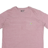 CARHARTT Womens Pink Heather Pocket T-Shirt L Short Sleeve Crew Neck Cotton