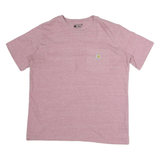 CARHARTT Womens Pink Heather Pocket T-Shirt L Short Sleeve Crew Neck Cotton