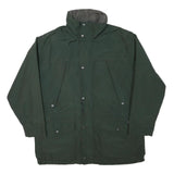 WOOLRICH Mens Green Jacket L Polyester Blend Zip Plain Outdoor Casual