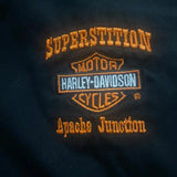 Apache Junction Harley Davidson Short Sleeve Shirt - Medium Black Cotton