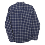 TOMMY HILFIGER Mens Blue Check Shirt S Long Sleeve Cotton Blend Classic Fit