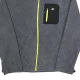 NEW BALANCE Mens Grey Black Contrast Zip Up Jacket L Polyester Activewear