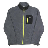 NEW BALANCE Mens Grey Black Contrast Zip Up Jacket L Polyester Activewear