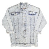 WHIPP Womens Blue Denim Jacket L Cotton Button Closure Casual Outerwear