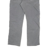 DICKIES Mens Cotton Blend Grey Regular Straight Trousers W33 L28 Workwear Zip