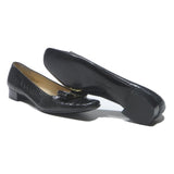 SALVATORE FERRAGAMO Womens Vara Bow Buckle Ankle Shoes Black Leather UK 3.5