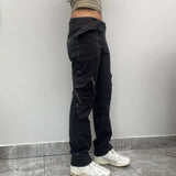 Lazzerini Tiziana Cargo Trousers - 30W UK 8 Black Cotton