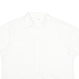 CHARLES VOGELE Womens White Shirt L Cotton Blend Casual Button Down