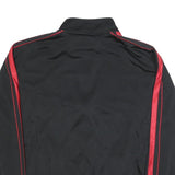 NIKE Mens Black & Red Jacket L Polyester Zip Plain Sports Casual Wear