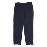 GIORGIO ARMANI Womens Polyester Blend Navy Relaxed Straight Trousers W31 L29