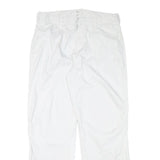 PUMA Mens Polyester Blend White Relaxed Straight Trousers W33 L30 Casual