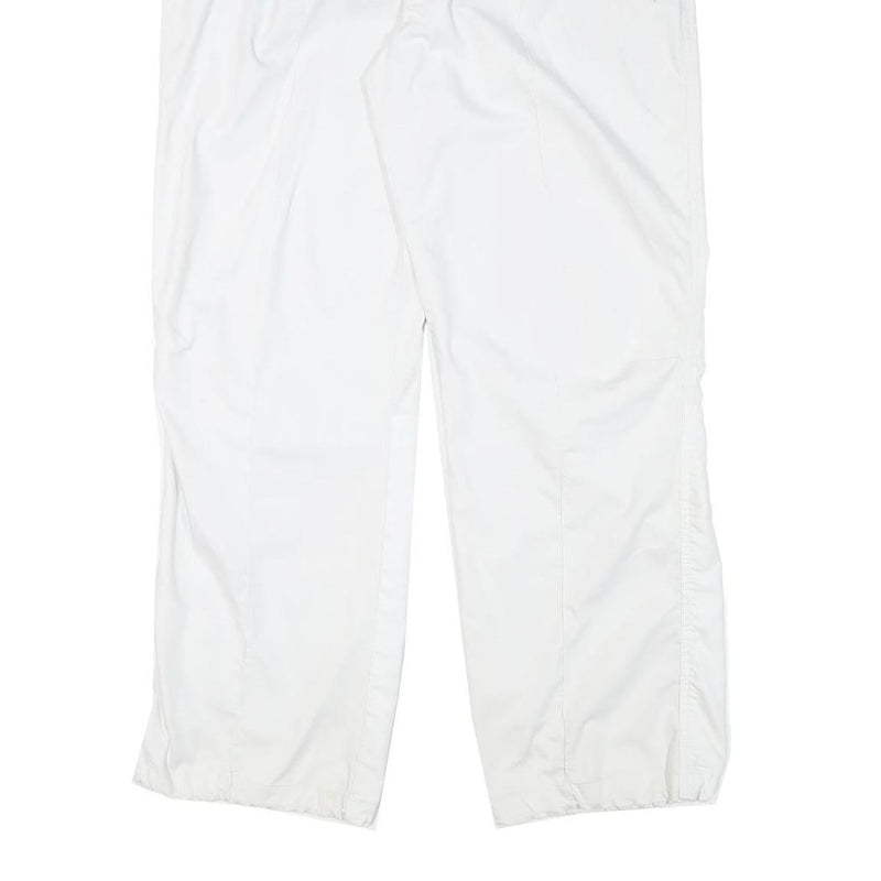 PUMA Mens Polyester Blend White Relaxed Straight Trousers W33 L30 Casual