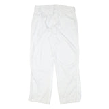 PUMA Mens Polyester Blend White Relaxed Straight Trousers W33 L30 Casual