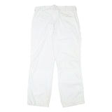 PUMA Mens Polyester Blend White Relaxed Straight Trousers W33 L30 Casual