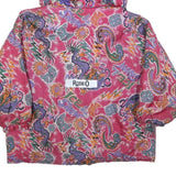 RODEO Girls Pink Purple Graphic Print Jacket M Polyester Blend Zip Hooded