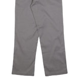 DICKIES Mens Regular Grey Cotton Blend Trousers W32 L30 Classic Zip Workwear