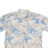 COOKE STREET Mens Blue & Cream Hawaiian Shirt XL Cotton Blend Casual Summer