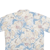 COOKE STREET Mens Blue & Cream Hawaiian Shirt XL Cotton Blend Casual Summer