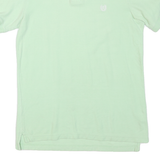 CHAPS Mens Pale Green Short Sleeve Plain Polo Shirt S Cotton Blend Casual