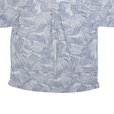 GOTCHA SPORT Mens Blue Pattern Shirt M Cotton Casual Holiday Summer